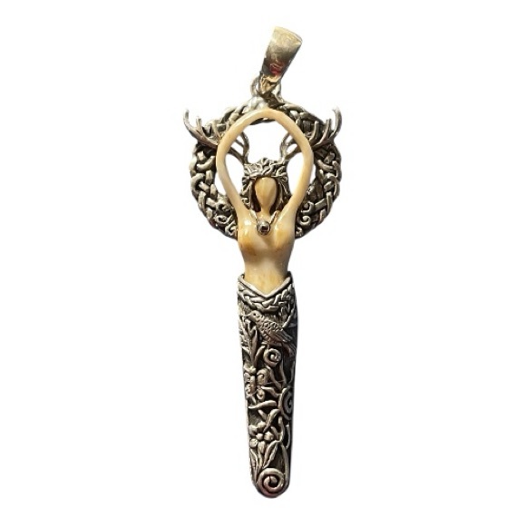 Gryphon’s Moon Jewelry - Gryphon’s Moon Sterling Silver Forest Goddess Pendant